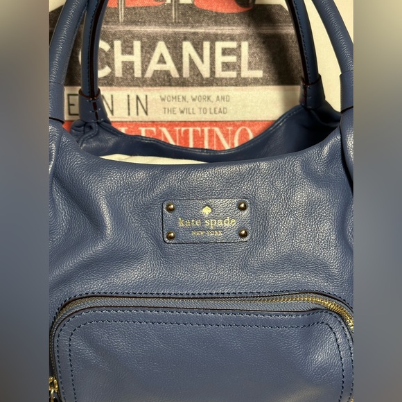 Kate Spade New York | Blue New York Baxter Street Stevie Leather Satchel - Picture 3 of 14